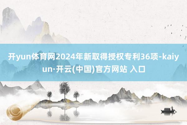 开yun体育网2024年新取得授权专利36项-kaiyun·开云(中国)官方网站 入口